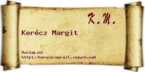 Kerécz Margit névjegykártya